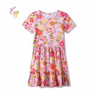 Dívčí šaty kr.r. Kugo SS3588 růžové